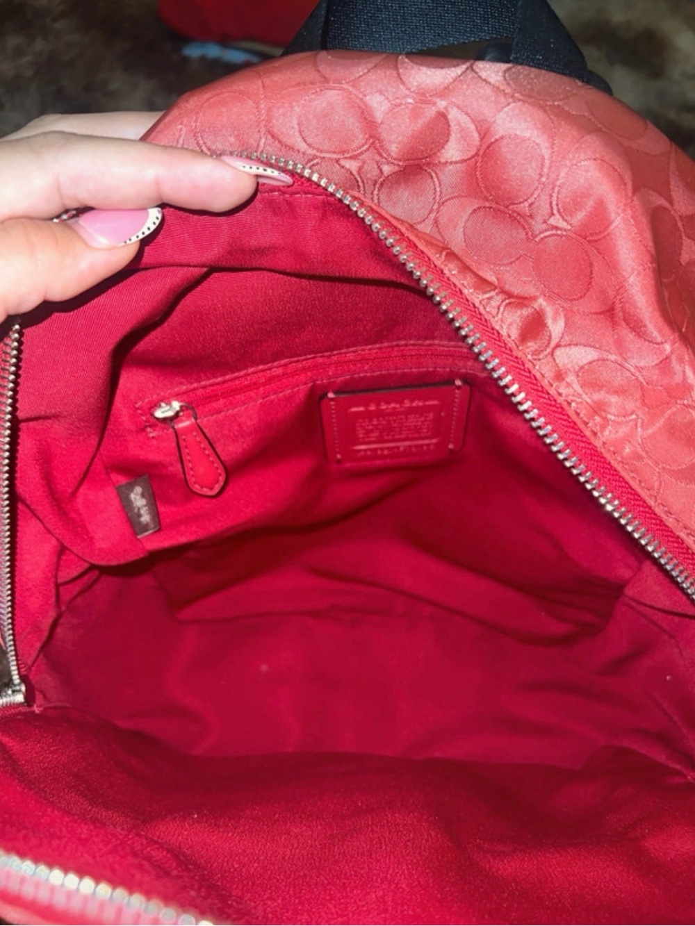 Red Coach Backpack - Picture 7 of 7